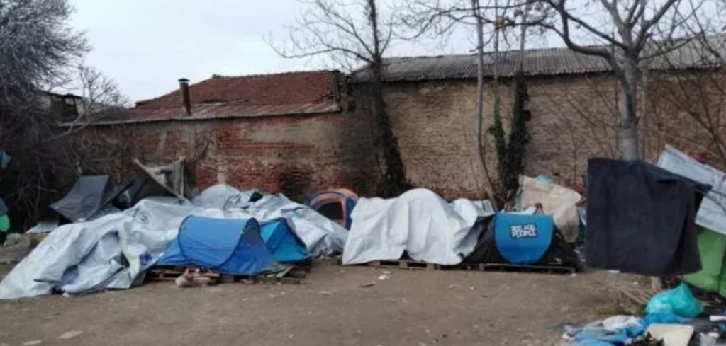 Makeshift Camp Near the Old Railway Station - Thessaloniki